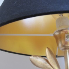 Gold lined lampshade